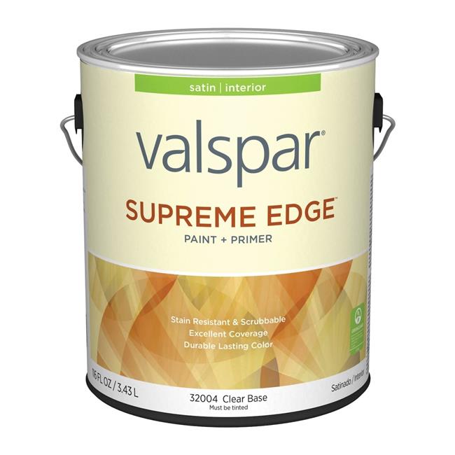 Valspar 028.0032004.007 1 gal Supreme Acrylic Latex All Purpose Paint, Clear - Pack of 4