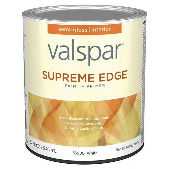 Valspar 028.0033000.005 1 qt. Supreme Acrylic Latex All Purpose Paint, White