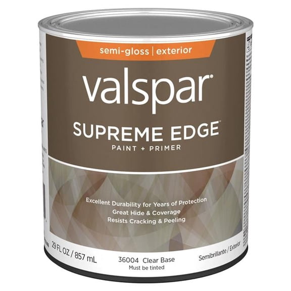 Valspar 028.0036004.005 1 qt. Supreme Acrylic Latex House Trim Paint & Primer, Clear