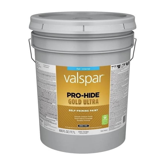 Valspar 61003 Tint White Pro-Hide Gold Ultra Interior Super One Coat Primer, Flat, 5 Gallon