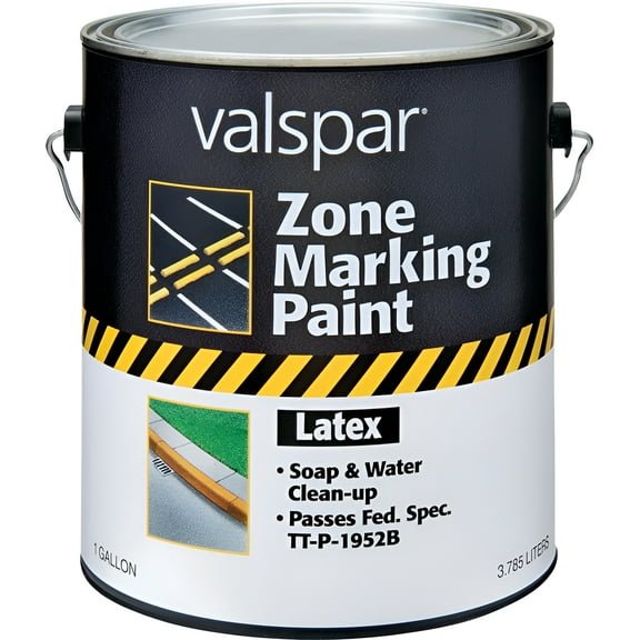 Valspar Traffic & Zone Marking Paint Latex-Based - Waterproof Exterior - 1 Gal, White