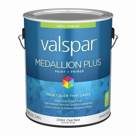 Valspar 028.0023004.007 1 gal Medallion Plus Acrylic Latex All Purpose Paint & Primer, Clear - Pack of 4
