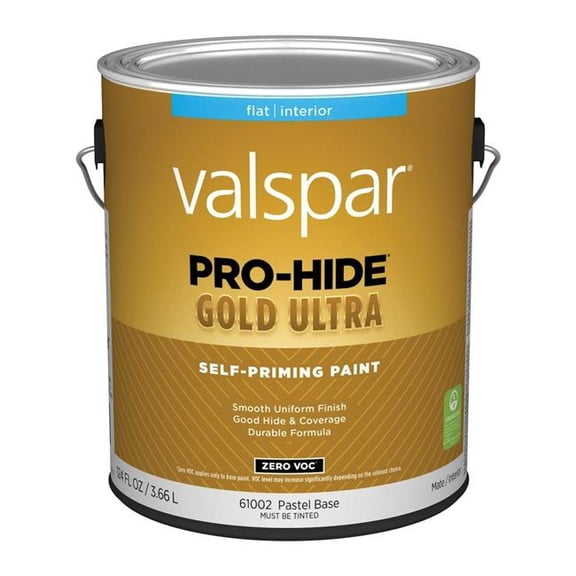 Sherwin-Williams Pro-Hide Gold Ultra Interior Paint Flat - Latex-Based, Pastel, 1 Gal Interior & Exterior Use, Professional Finish
