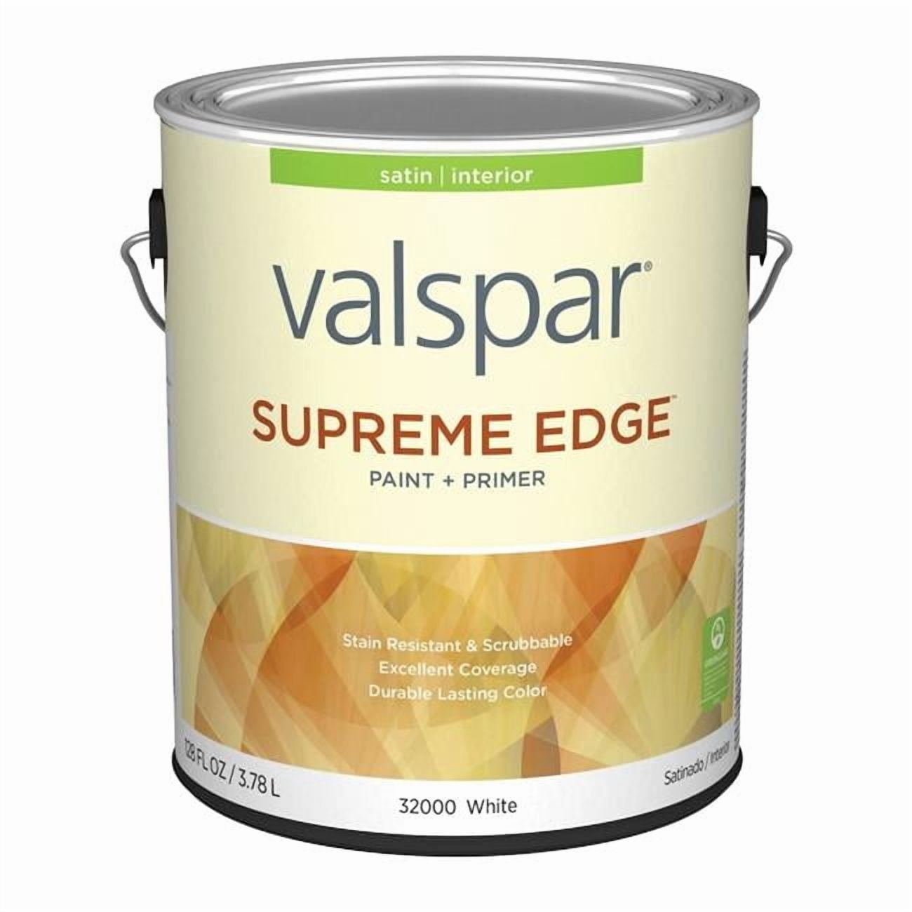 Valspar 028.0032000.007 1 gal Supreme Acrylic Latex All Purpose Paint, Satin & White - Pack of 4