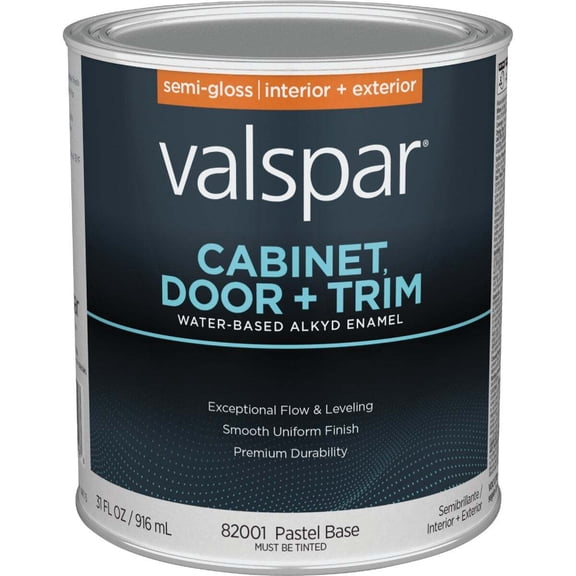 Valspar Cabinet Interior Paint Semi-Gloss - Easy to Clean - 1 Qt, Pastel Base