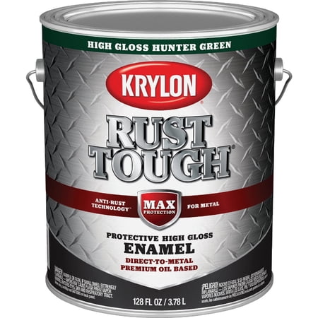 Valspar 21800 Series 21844 Oil Gloss Enamel, Gloss, Hunter Green, 1 gal