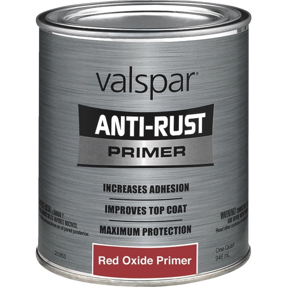 Valspar 21851 Anti-Rust Primer, Galvanized, Red Oxide, 1 qt
