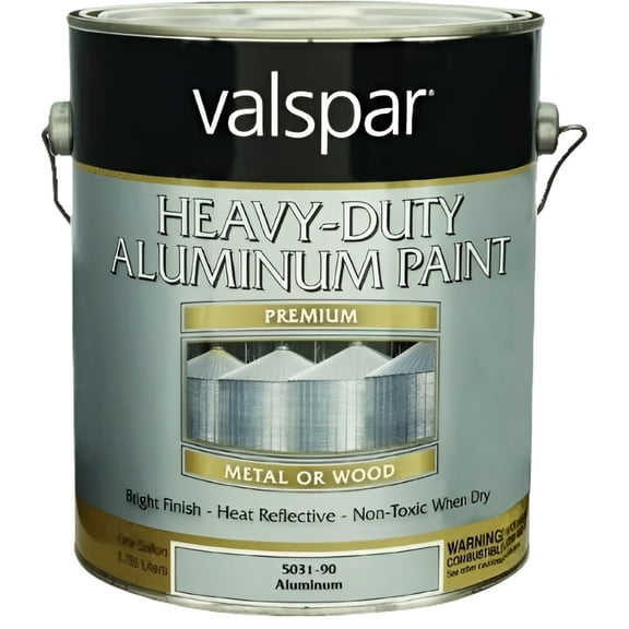 Valspar 5031-90 Aluminium Bright Finish Heavy Duty Paint, 1 gal