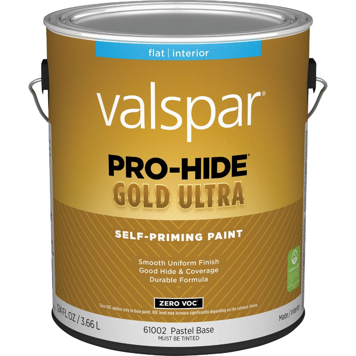 Valspar 61002 Pastel Base Pro-Hide Gold Ultra Interior Super One Coat Primer, Flat, 1 Gallon