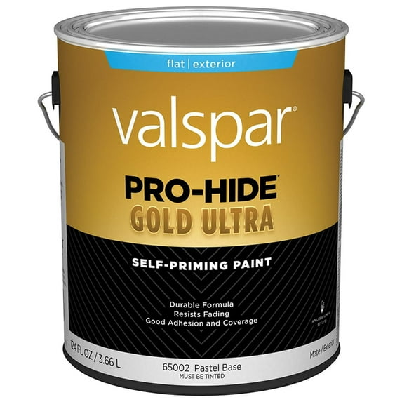 Valspar 65002 Pastel Base Pro-Hide Gold Ultra Exterior Super One Coat Primer, Flat, 1 Gallon