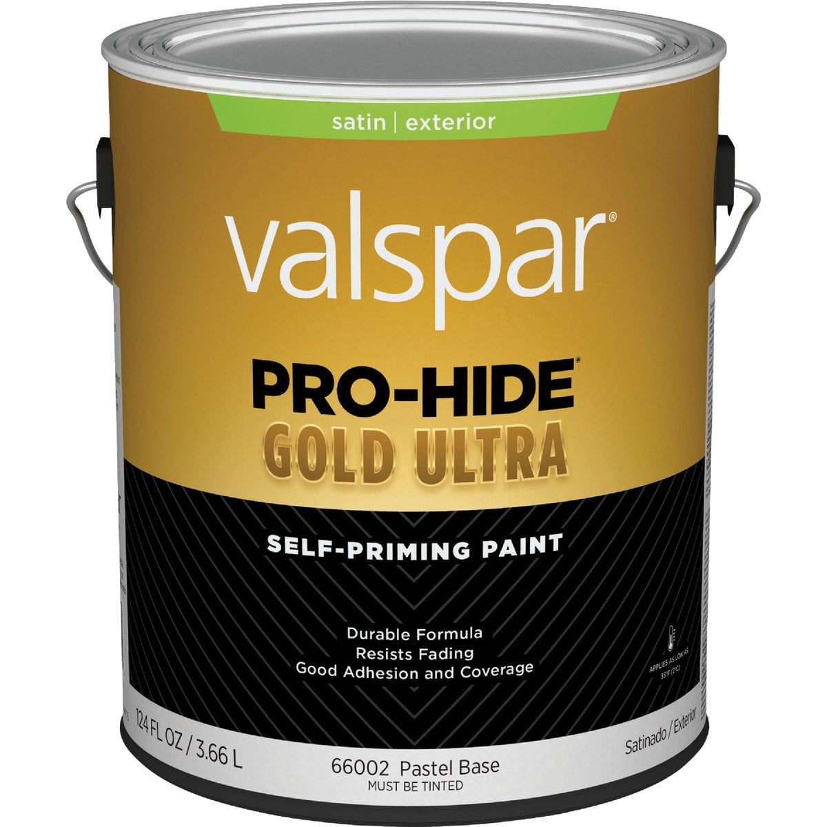 Valspar 66002 Pastel Base Pro-Hide Gold Ultra Exterior Super One Coat Primer, Satin, 1 Gallon