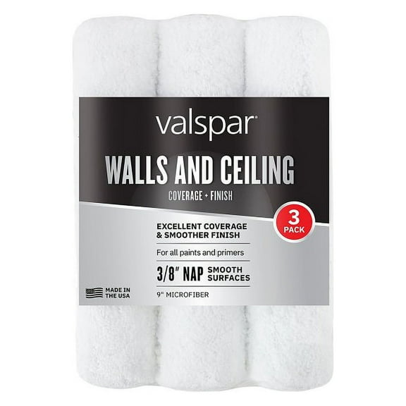 Valspar 9 In. Microfiber Walls & Ceilings Roller Covers (3-Pack) 888630930