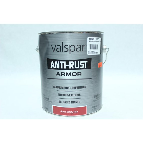 Valspar Anti-Rust Armor Enamel - Durable, High Gloss, Rust Control - 1 Gal, Red, Spray