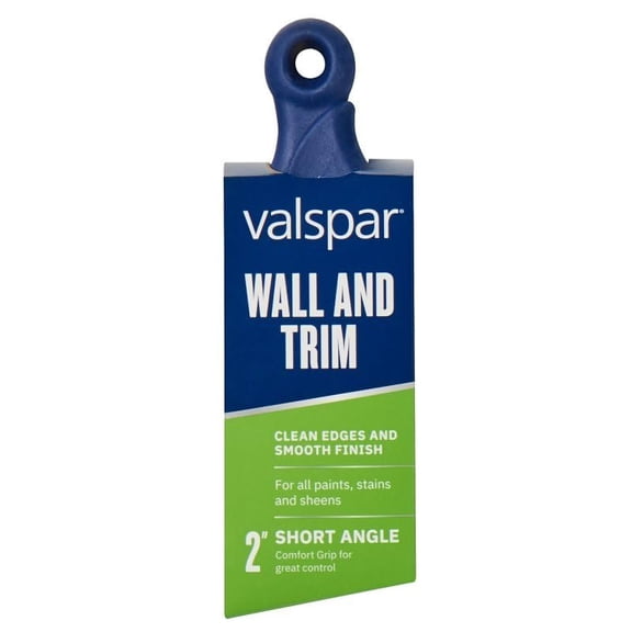Valspar Wall & Trim Angle Paint Brush Comfort Grip - 2 In, Multicolor, Polyester Bristle