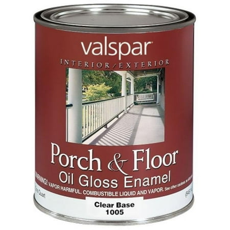 Valspar Brand 1 Quart Clear Base Porch & Floor Oil Enamel Paint 27-1005 QT