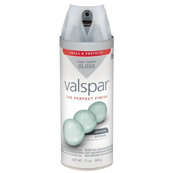 Valspar Brand 410-85058 SP 12 Oz Clear Gloss Premium Enamel Spray Paint - Pack of 6