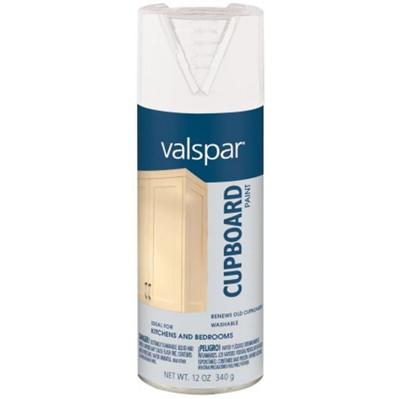 Valspar Brand 46568115 SP 12 Oz White Cupboard Spray Paint Pack of 6
