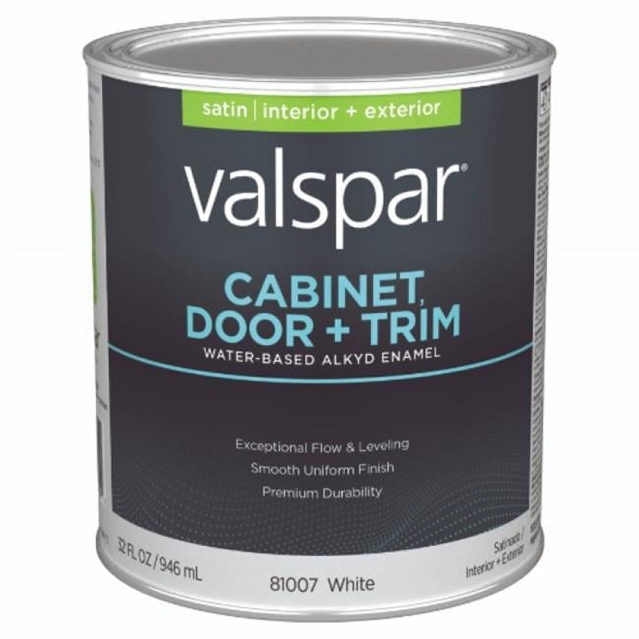 Valspar Cabinet Enamel - Satin Oil-Based Interior Paint - 1 Qt., White  Home & Garage Storage, Stackable Design