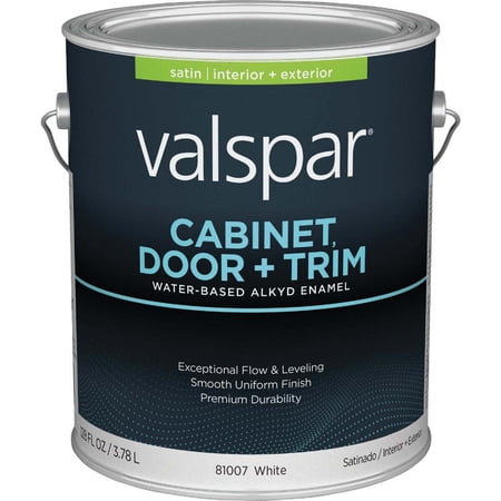 Valspar Cabinet, Door, & Trim Int Sat White Enamel 028.0081007.007