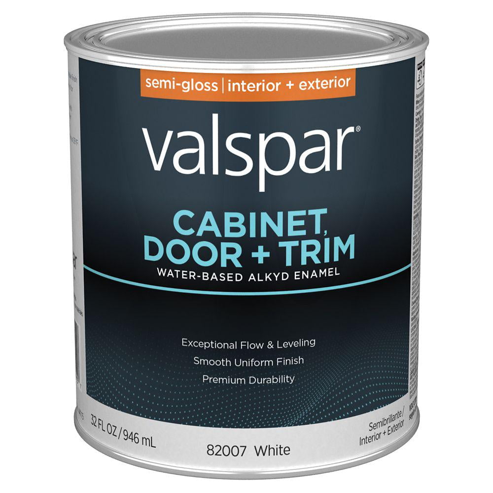 Valspar Door and Trim Oil Enriched Enamel, SemiGloss, White