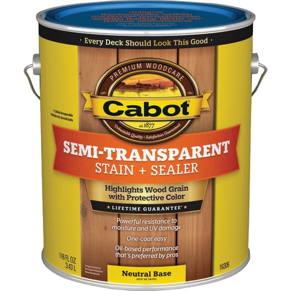 Valspar/Cabot Inc. Cabot VOC Semi-Transparent Deck & Siding Exterior Stain & Sealer - Pack of 4