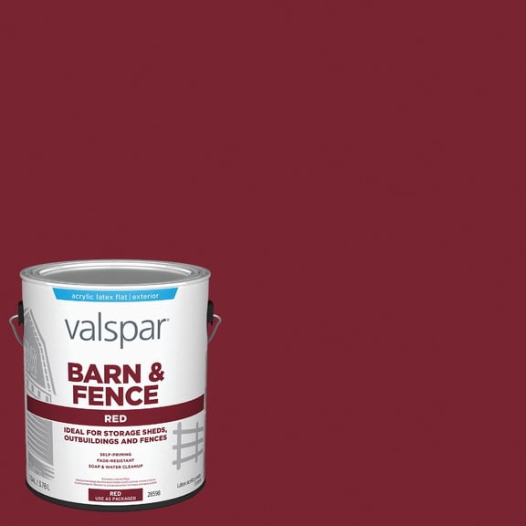 Valspar Latex Paint & Primer In One Flat Barn & Fence Paint - Pack of 2