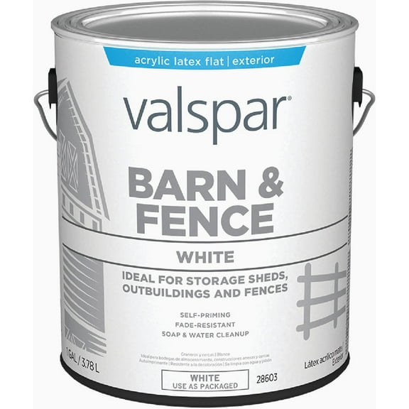 Valspar Latex Paint & Primer In One Flat Barn & Fence Paint - Pack of 2