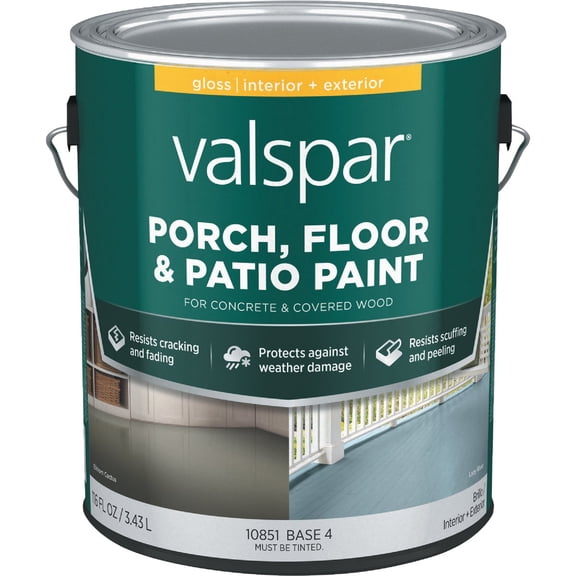 Valspar Latex Porch, Floor & Patio Paint Base 4 Concrete Paint - Single Pack