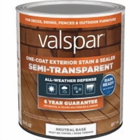 Valspar One-Coat Semi-Transparent Deck Stain - Pack of 5