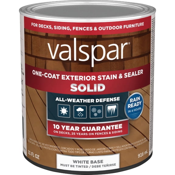 Valspar One-Coat Solid Deck Stain - Pack of 4