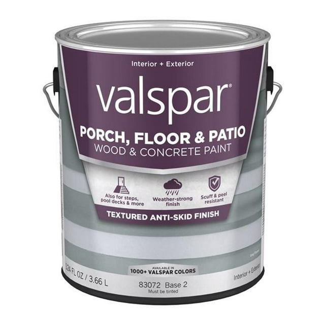 Valspar Porch, Floor & Patio Wood & Concrete AntiSkid Paint Clear Base