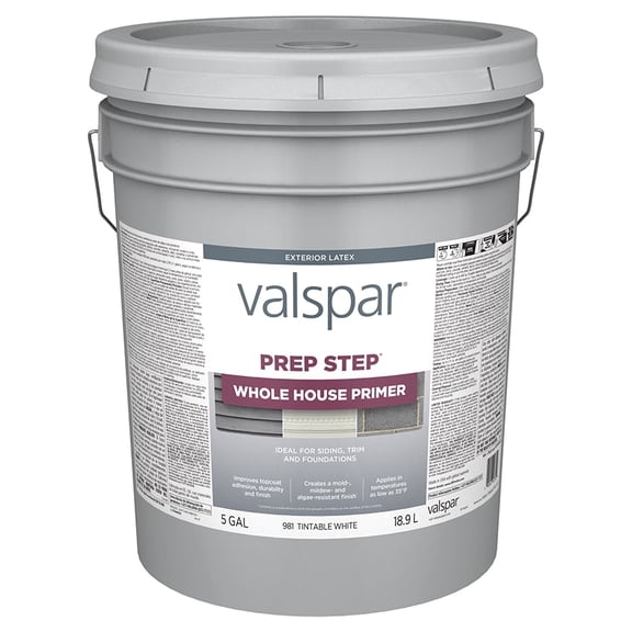 5 gal Valspar Paint 981 White Prep Step Exterior Whole House Primer
