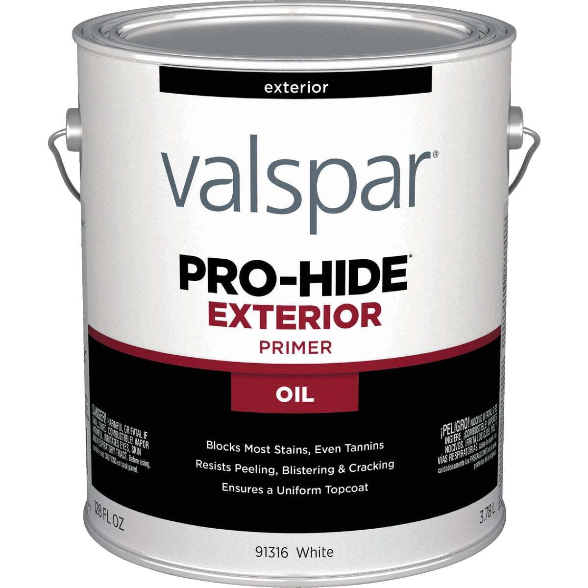 Valspar Pro-Hide Exterior Oil Based Primer, White, 1 Gal. 028.0091316.007
