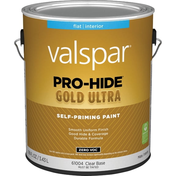 Valspar Pro-Hide Gold Ultra Zero VOC Latex Flat Interior Wall Paint - Single Pack