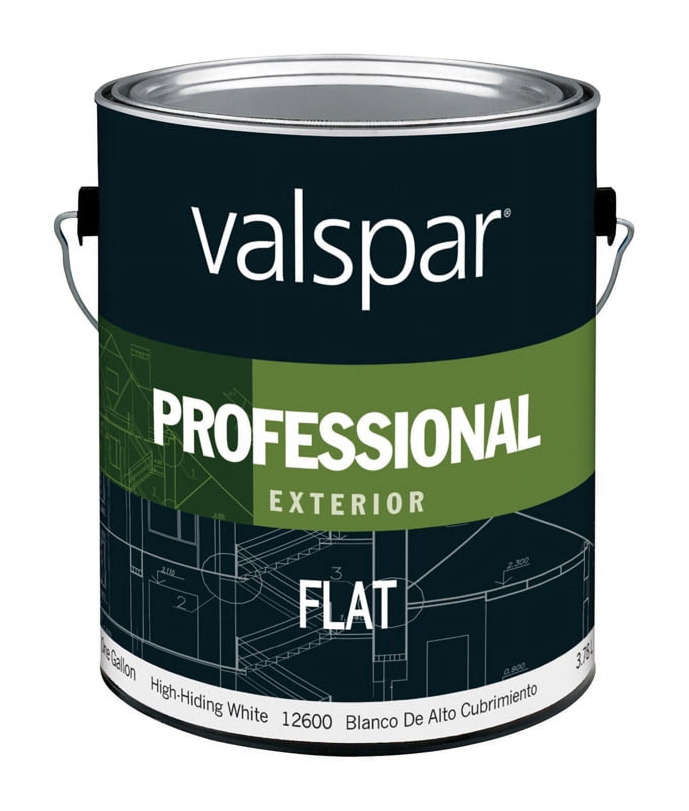 Valspar Professional Flat Basic White Paint Exterior 1 gal