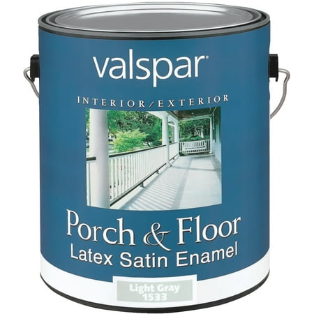 Valspar 1 Gal. Light Gray Self Priming Latex Satin Porch & Floor Enamel