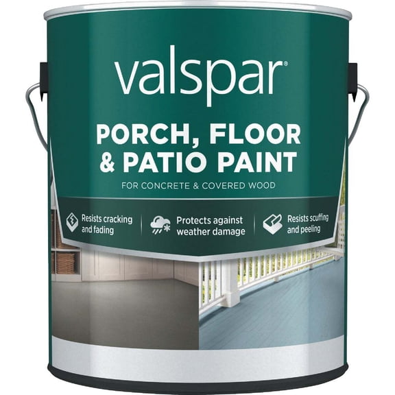 Valspar 1 Gal. Light Gray Latex Satin Porch, Floor & Patio Paint 009.0065735.007