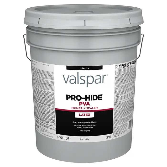 Valspar White PVA Latex Pail Paint Primer, 5 gal