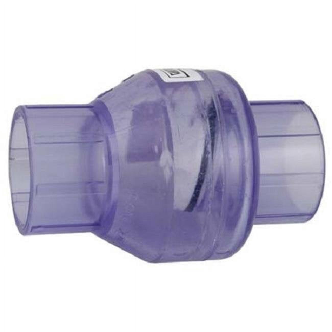 Valterra 200-C15W Swing Check Valve, Clear, Slip x Slip 1.5 in.