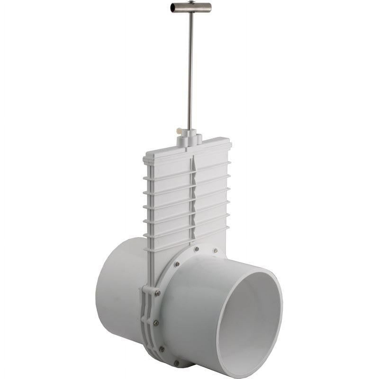 Valterra 8" White PVC Gate Valve with Stainless Steel Handle