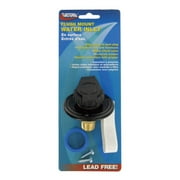 Valterra A01-0169LFVP Flush-Mount Water Inlet - MPT, 2-3/4" Flange, Brass, Black (Carded)
