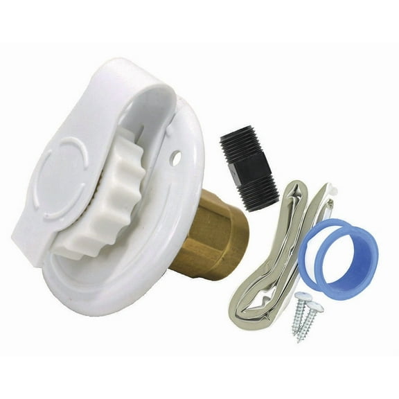 Valterra A01-0171LFVP Flush-Mount Water Inlet - FPT, 2-3/4" Flange, White (Carded)