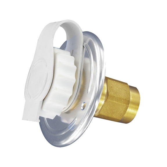 Valterra A01-0172LF Flush-Mount Water Inlet - FPT, 2-3/4" Flange, Aluminum Finish