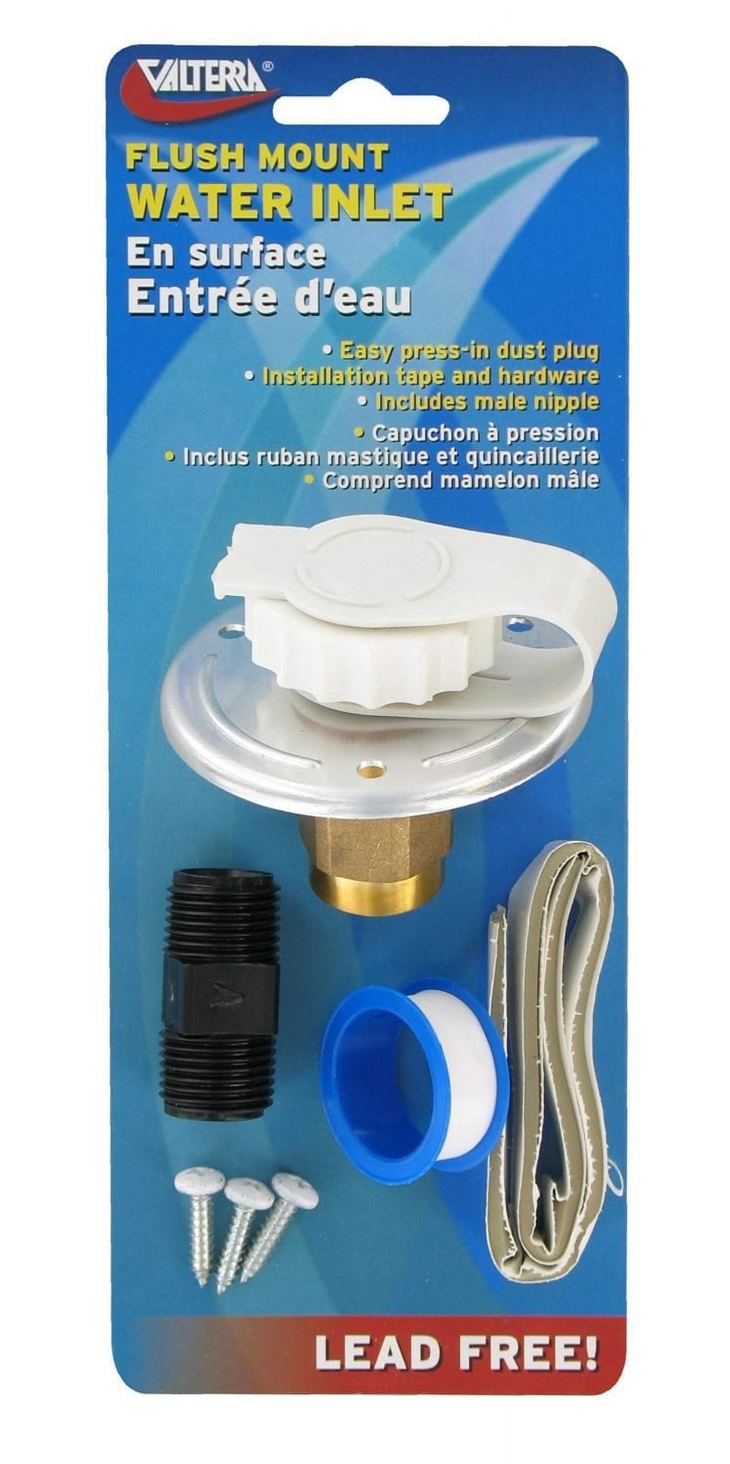 Valterra A01-0172LFVP Flush-Mount Water Inlet - FPT, 2-3/4