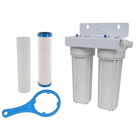 Valterra A01 1139 Exterior Filter System, Dual Housing With Sediment Pre Filter,