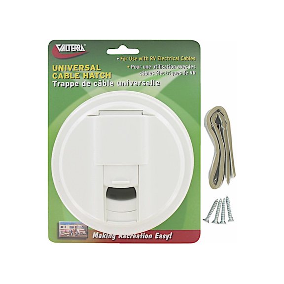 Valterra A10-2130VP Universal Round Cable Hatch - White