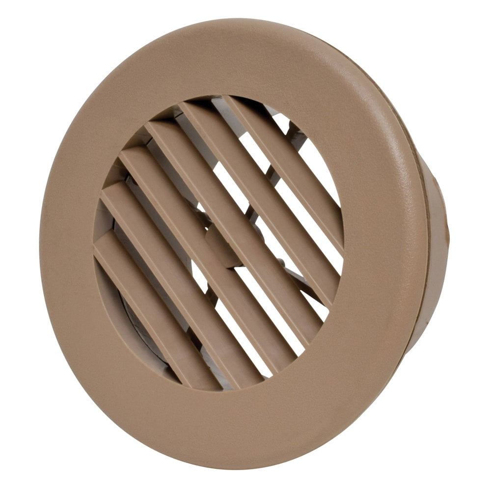 Valterra A10-3346VP Rotating Heating and A/C Register - 4" ID x 5-3/8" OD, Light Brown