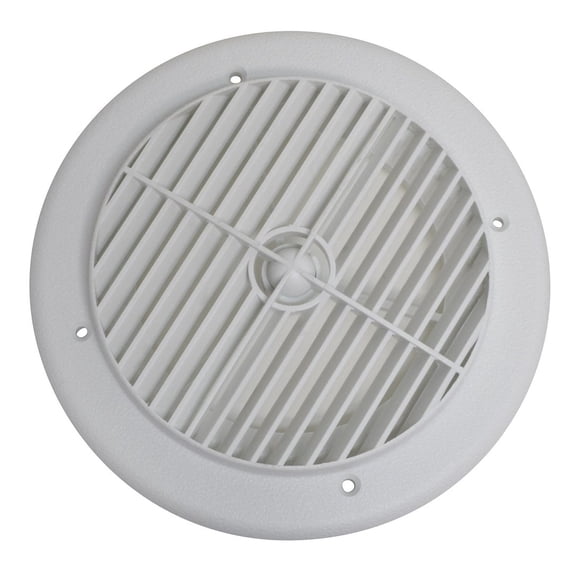 Valterra A10-3355VP Rotating Heating and A/C Register - 4" ID x 7" OD, White