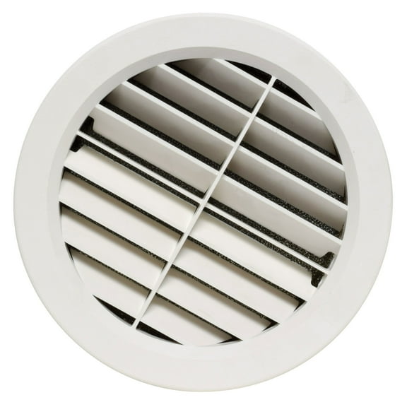 Valterra A10-3361VP Air Return Vent with 360 Rotation & Removable/Washable Foam Filter - 5-5/8" ID x 6-7/8", Beige