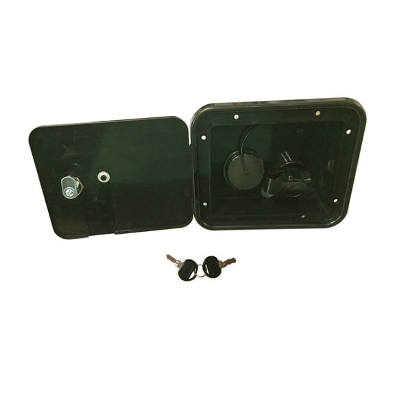 Valterra Black Gravity City Water Inlet Fill Dish Hatch Lock RV Trailer 2004BK
